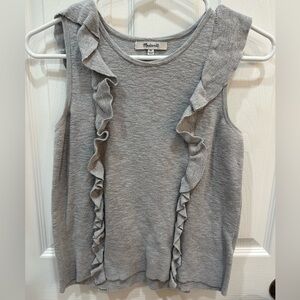 Madewell gray sweater tank, XS